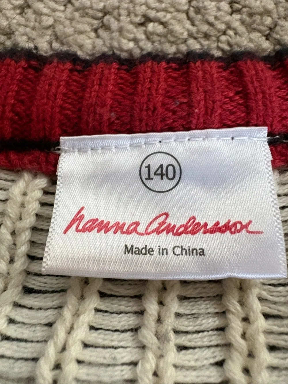 Hanna Andersson Black & White Nordic-Pattern Crewneck Sweater